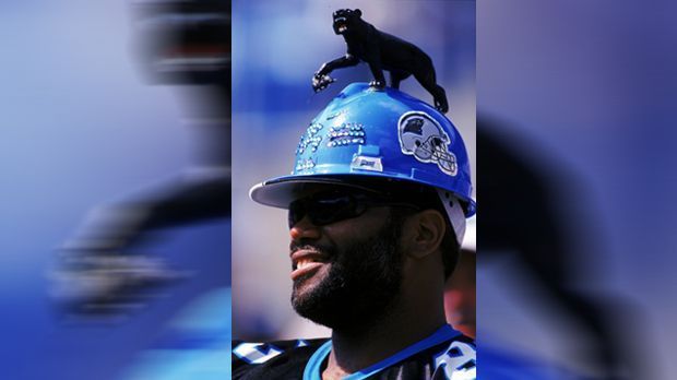 
                <strong>Carolina Panthers</strong><br>
                Dieser Kerl hat die Panthers nicht nur im Herzen, sondern auch noch einen auf dem Kopf.
              