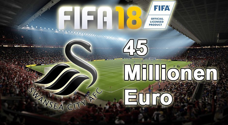 
                <strong>FIFA 18 Karriere: Swansea City</strong><br>
                Platz 24: 45 Millionen Euro.
              