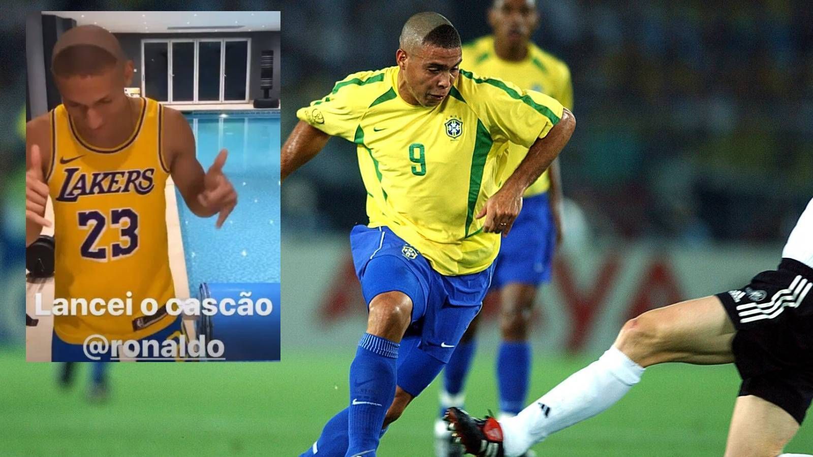 
                <strong>Richarlison</strong><br>
                ... und daher hat er die Ronaldo-Friese von 2002 sogar schon öfter und mit Stolz getragen, wie dieses Bild aus dem Jahr 2020 zeigt. "Ronaldo ist jemand, der mich seit meiner Kindheit inspiriert hat", sagte Richarlison schon vor einiger Zeit bei "TV Globo" über seine Verehrung für "El Fenomeno", "der Moment, der mich wirklich geprägt hat, war das zweite Tor im Finale 2002". Damals war Richarlison gerade einmal fünf Jahre alt.
              