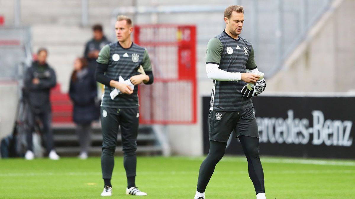 Marc-Andre ter Stegen trainiert mit Manuel Neuer