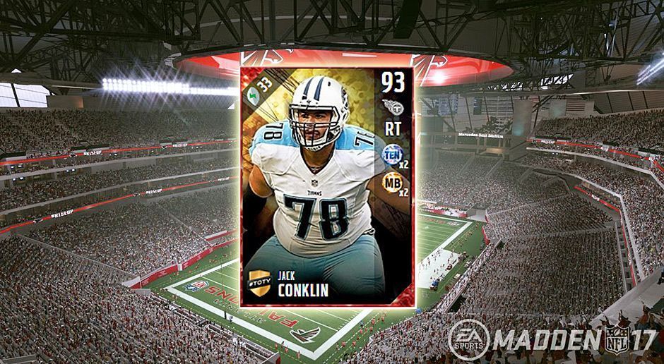 
                <strong>Right Tackle: Jack Conklin</strong><br>
                Right Tackle: Jack ConklinTeam: Tennessee TitansGesamt-Stärke: 93
              