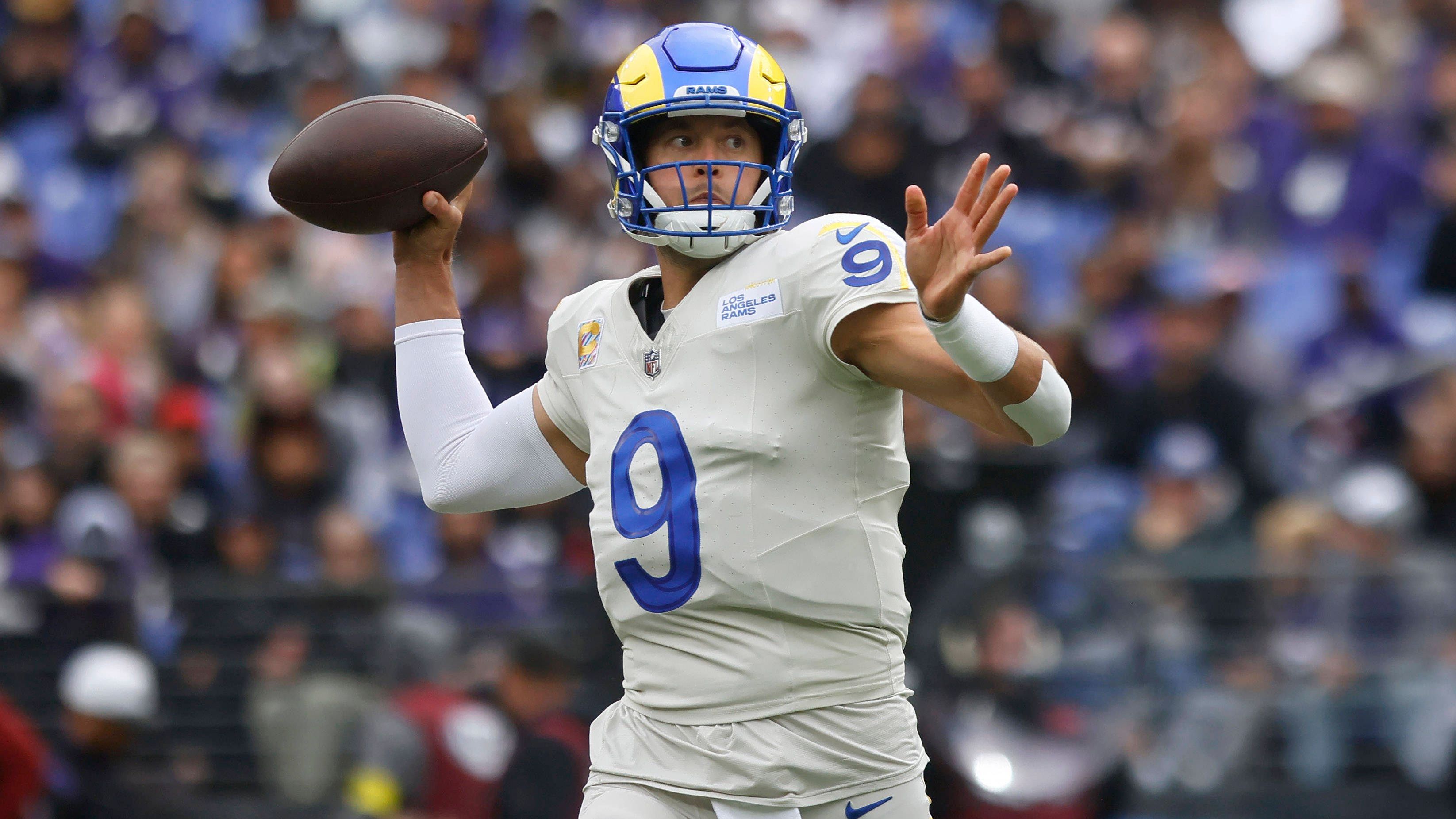 <strong>Platz 9: Matthew Stafford</strong><br>61.493 Yards<br>Aktiv: Seit 2009 für die Detroit Lions und die Los Angeles Rams