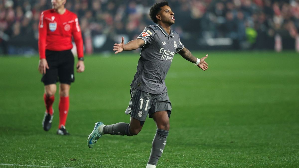 Rodrygo bejubelt sein Tor