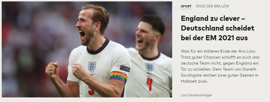 
                <strong>"England zu clever" </strong><br>
                War England wirklich zu clever, oder fehlte es der Deutschen Nationalmannschaft an Durchschlagskraft im Angriff? Über die Wechselentscheidungen von Joachim Löw, ließe sich sicherlich auch streiten. 
              
