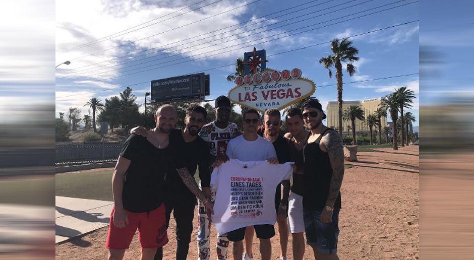 
                <strong>1. FC Köln</strong><br>
                Viva Las Vegas: Timo Horn, Dominic Maroh und Co. lassen es sich in Sin City gut gehen. Ob sie im Wettstudio bereits ihre Europa-League-Chancen ausgecheckt haben?
              