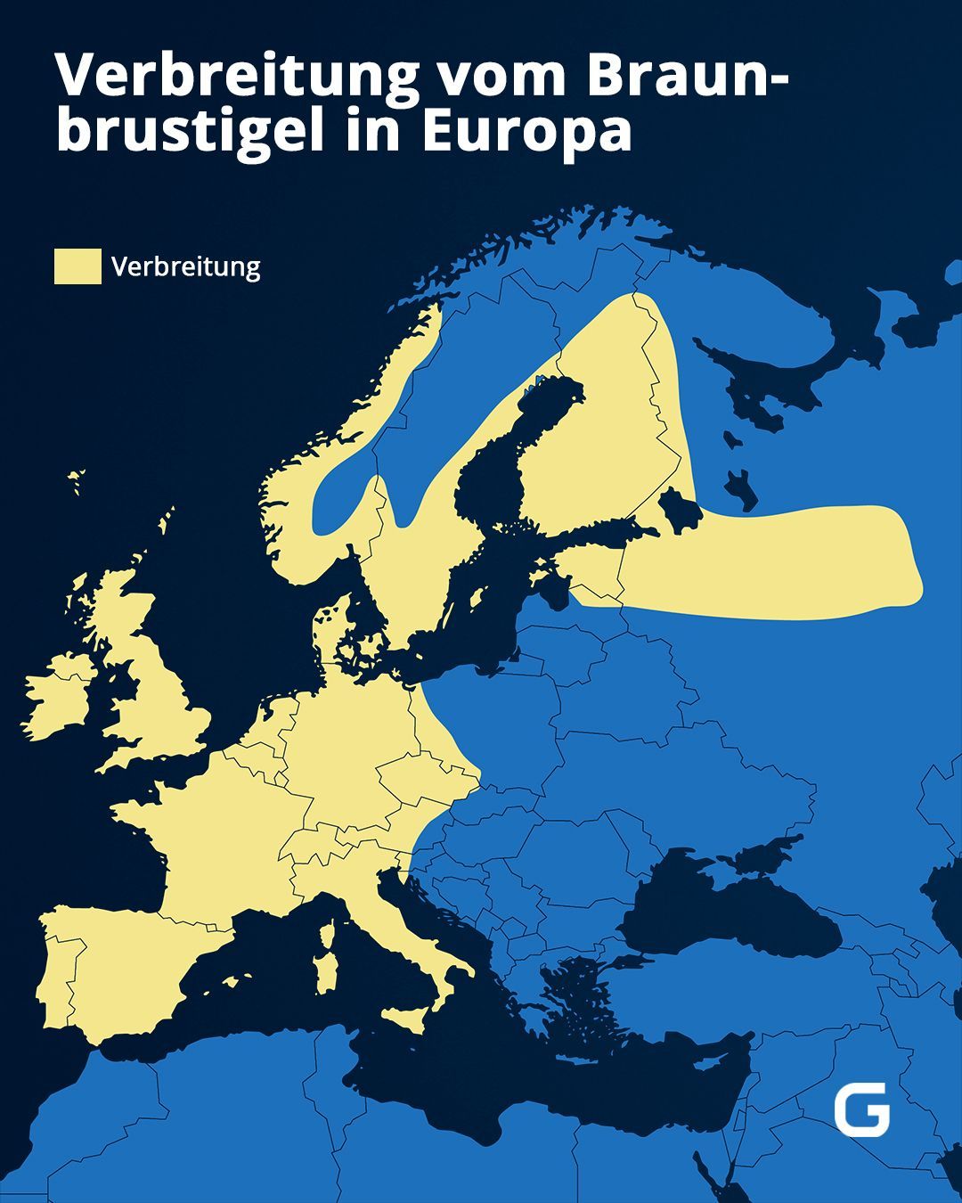 In diesen Ländern ist der Braunbrust-Igel verbreitet.