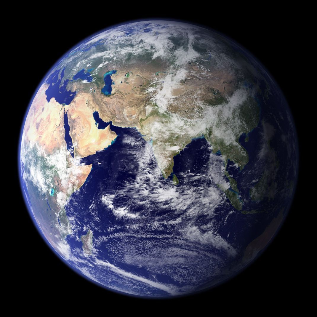 Die Erde ist ein blauer Planet - wegen der großen Ozeane, die den Planeten bedecken.