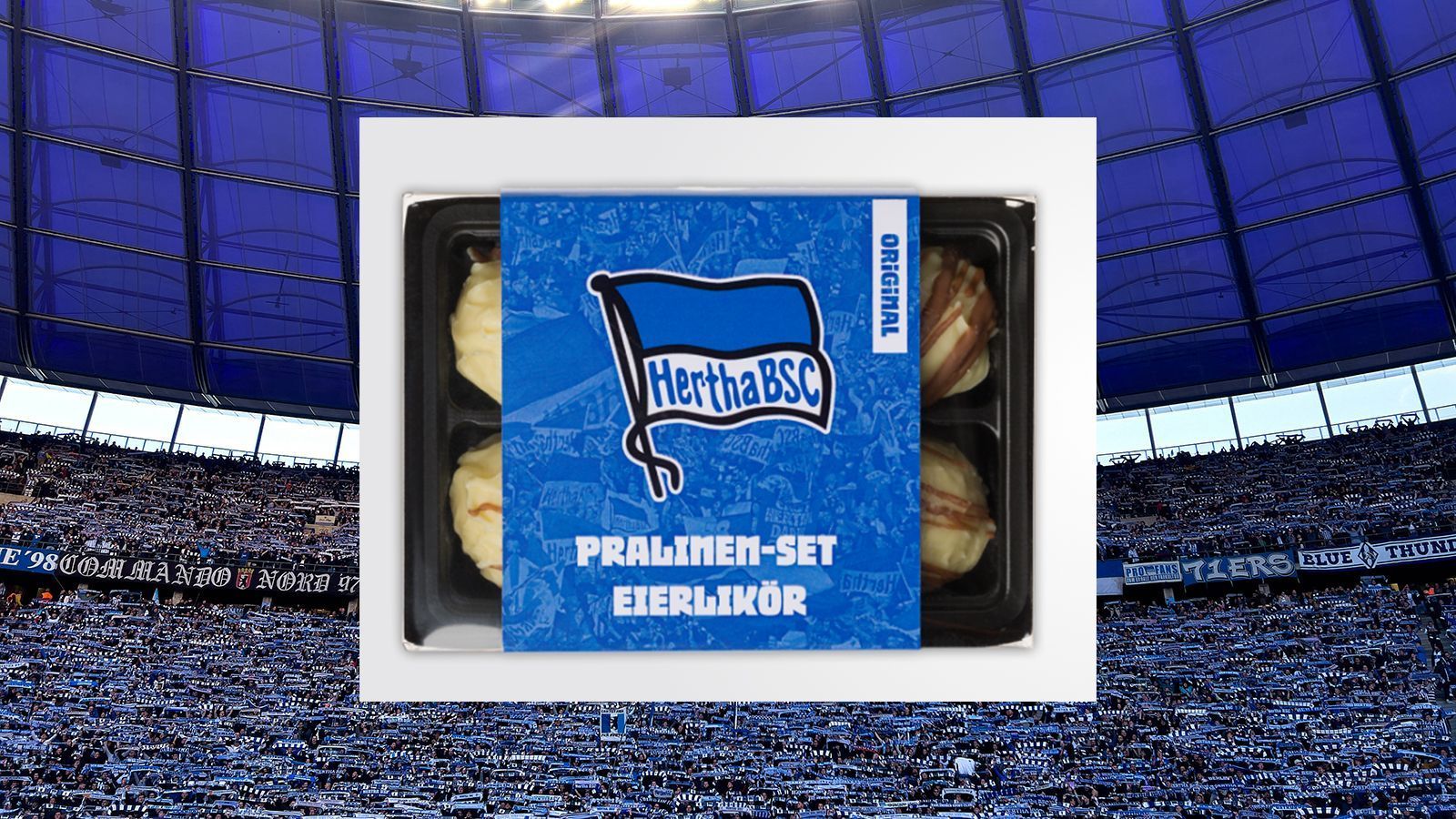 
                <strong>Hertha BSC</strong><br>
                Schnapspralinen für den Abstiegskampf? Wirklich "schokoladig" sieht es für den Tabellenletzten Hertha BSC in der Bundesliga ein paar Spieltage vor Schluss nicht aus. In diesem Fall bietet der Klub seinen Fans genau das Richtige an: Das "Pralinen-Set Eierlikör" für 8,95 Euro. Mitglieder zahlen 8,06 Euro. 4,7 Prozent Eierlikör sind in den Pralinen erhalten.
              