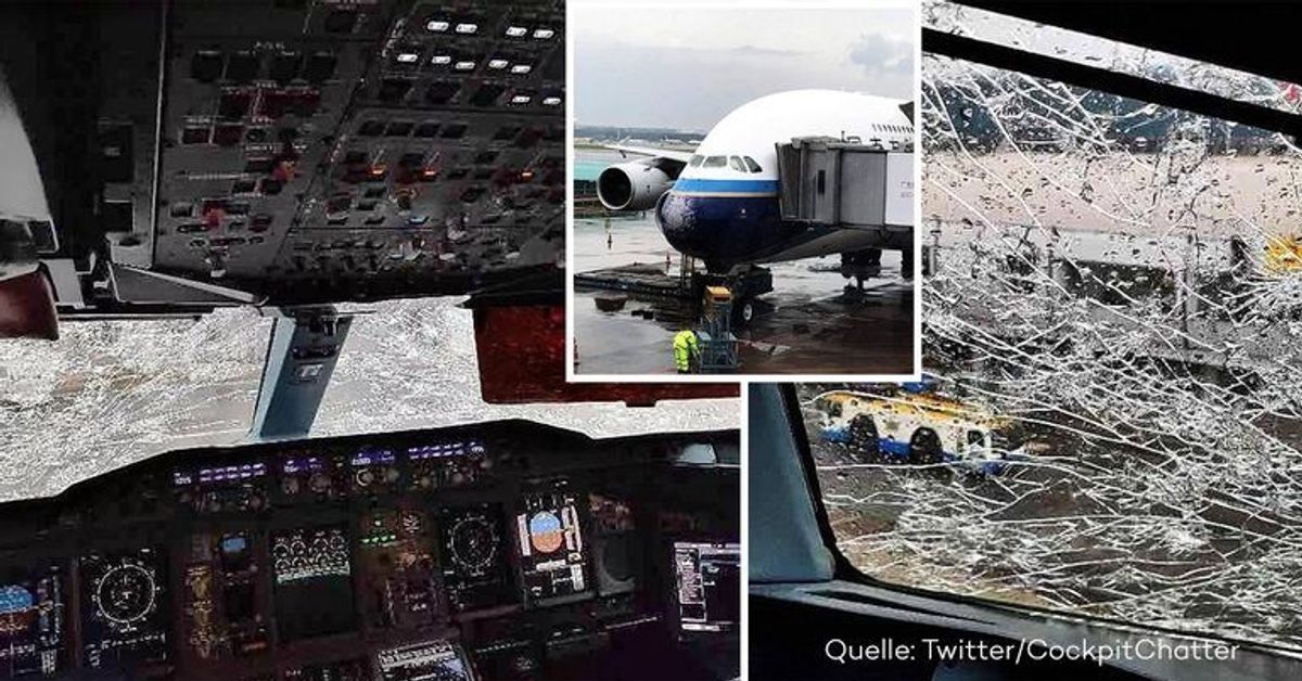 Erschreckende Bilder: Flugzeug nach Unwetter-Horror-Flug schwer beschädigt