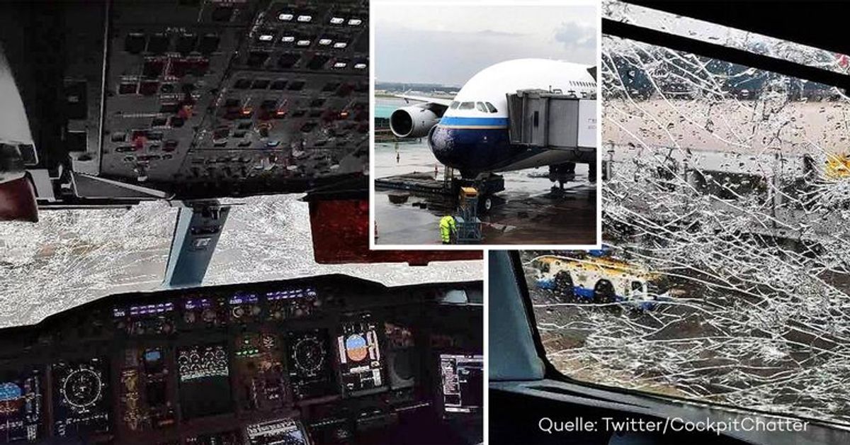 Erschreckende Bilder: Flugzeug nach Unwetter-Horror-Flug schwer beschädigt