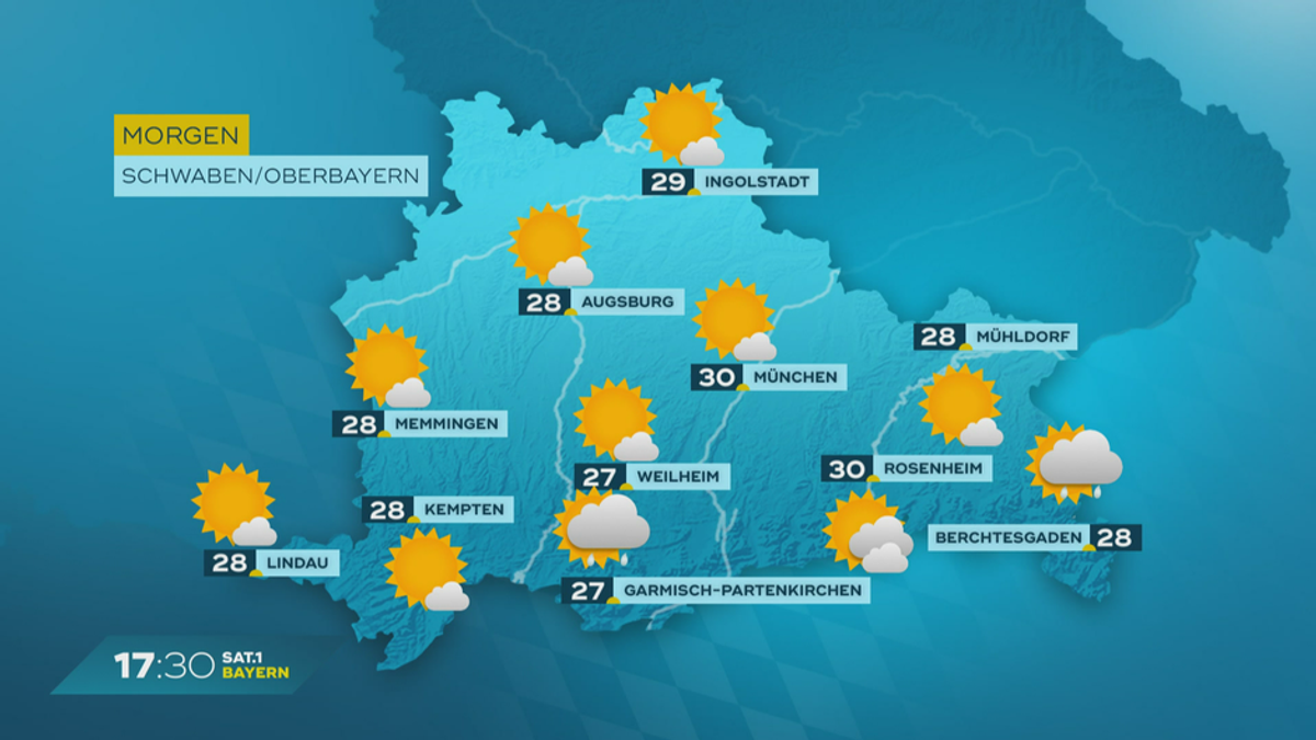 Das Bayern-Wetter vom 17.07.2024: Zwischen Sonne und Regen?