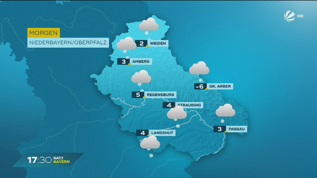 Das Bayern-Wetter vom 22.11.2024: Bleibt der Schnee liegen?