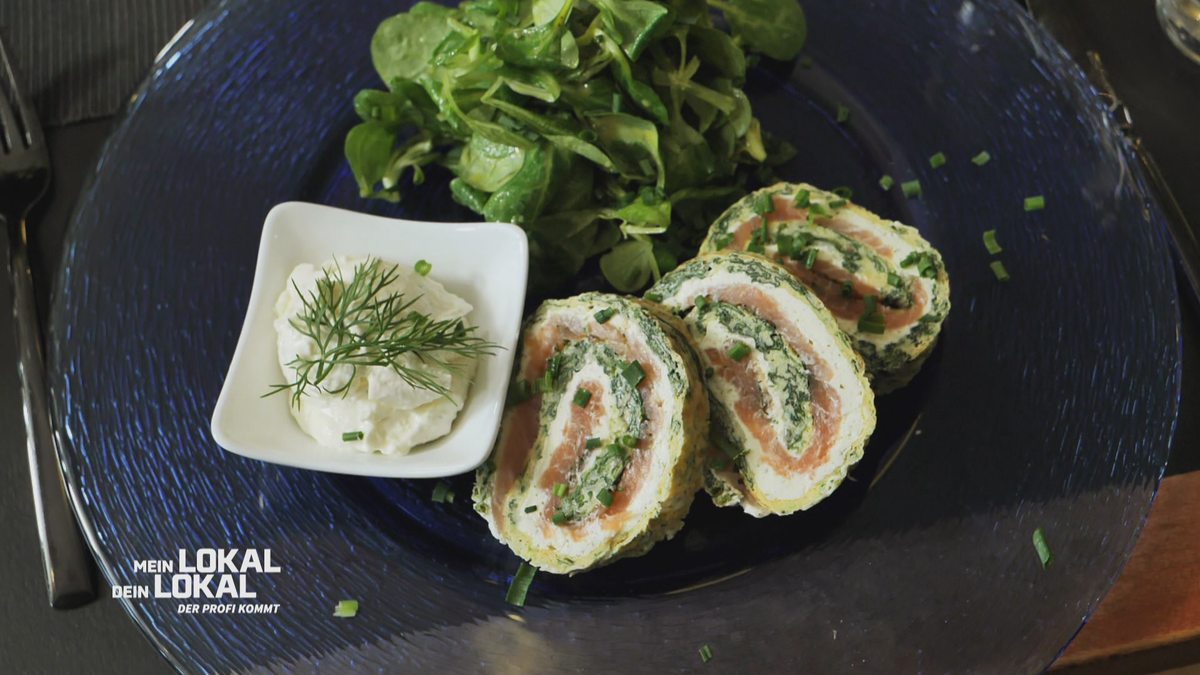 Spinatlachsrolle mit Käse? Das stand nicht auf der Karte!