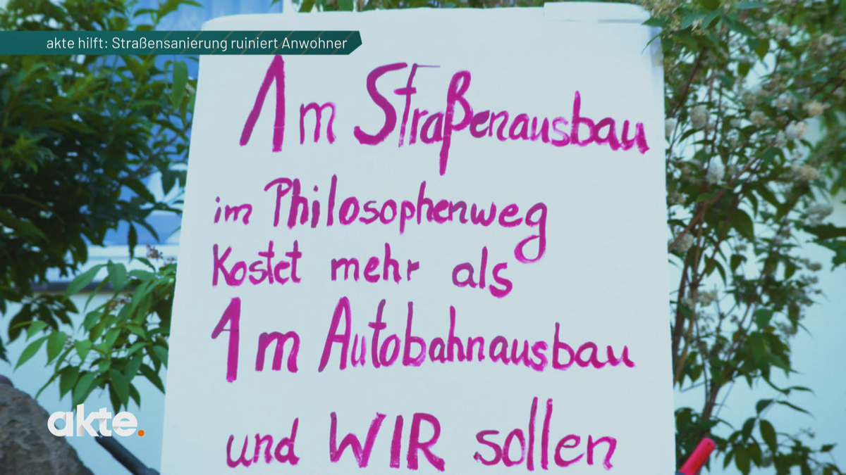 akte hilft: Straßensanierung ruiniert Anwohner