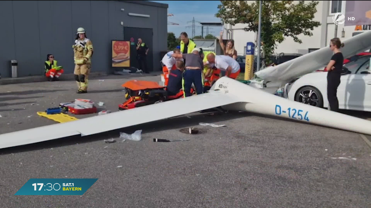 Flugzeugdrama in Oberfranken: Segelflieger kracht in Tankstelle