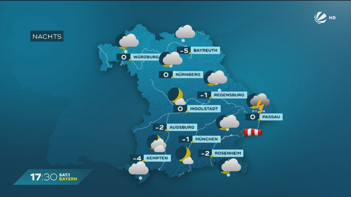 Das Bayern-Wetter vom 09.01.2025: Sturmböen und Regen