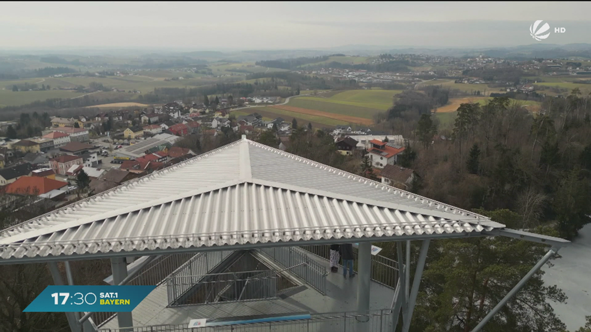 Schöne Aussicht in Niederbayern: 360-Grad-Blick von Aussichtsturm