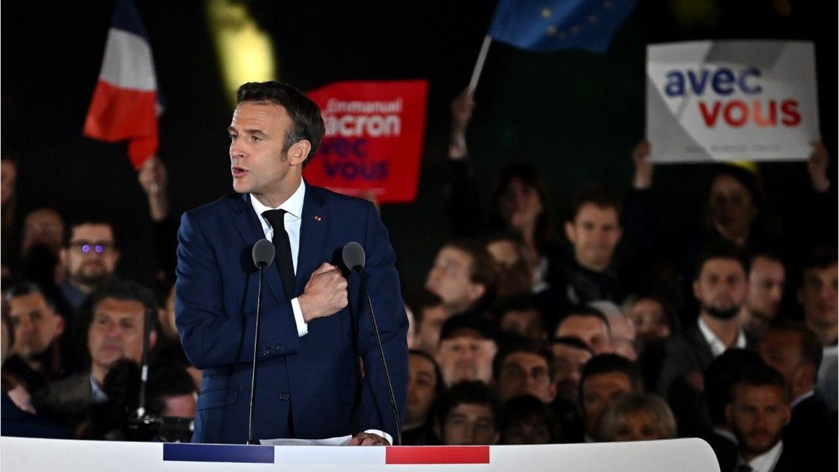 "Schwierige Jahre liegen vor uns": So richtet sich wiedergewählter Macron ans Volk