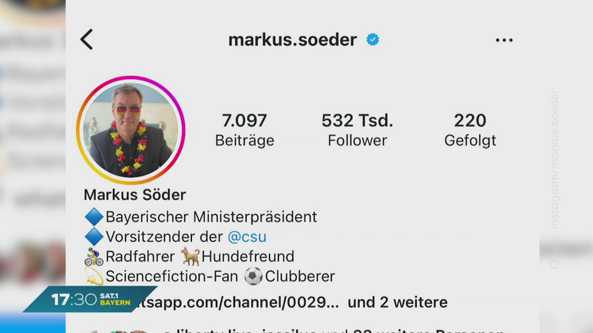 500.000 Follower auf Instagram: Ministerpräsident Söder mit Döner-Danke