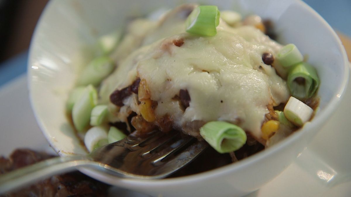 Buttermilch-Steak mit Sweet-Fire-Beans