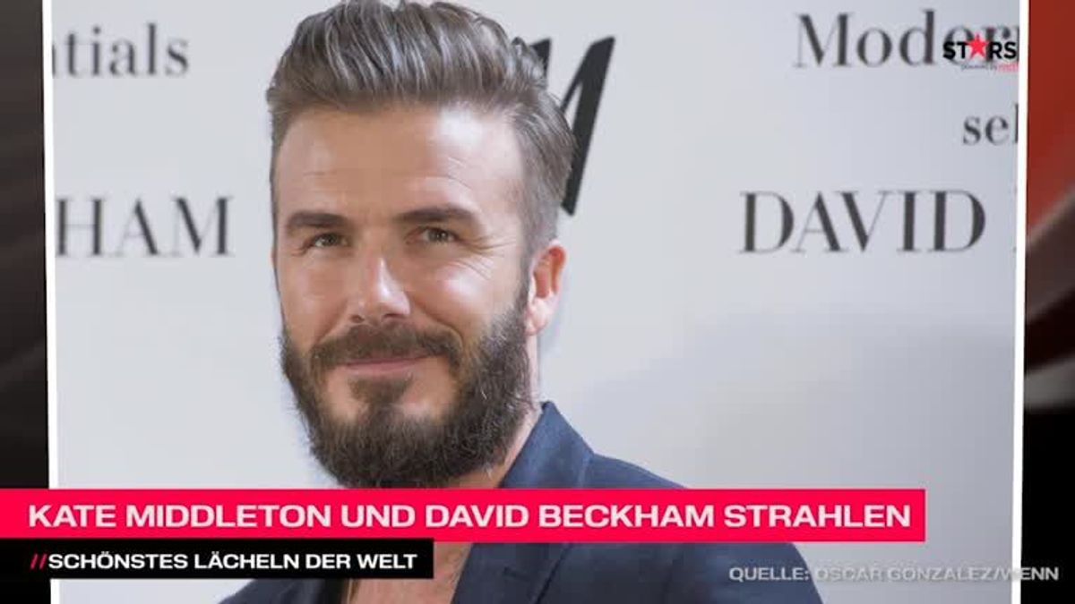 Kate Middleton und David Beckham haben das schönste Lächeln der Welt