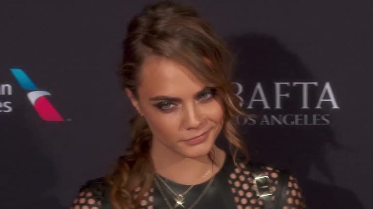 Cara Delevingne als sexy Leder-Lady auf der BAFTA LA Tea Party 2015