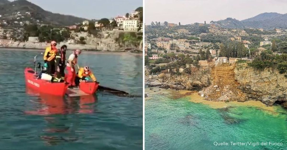 Nach Erdrutsch: Friedhof stürzt samt Särgen ins Meer