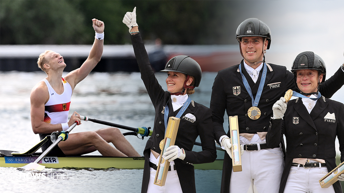 Olympische Spiele in Paris: Ruderer und Dressur-Team holen deutsches Gold