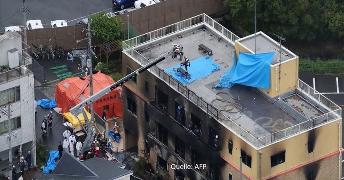 Brandstiftung: 24 Menschen sterben bei Feuer in Trickfilmstudio