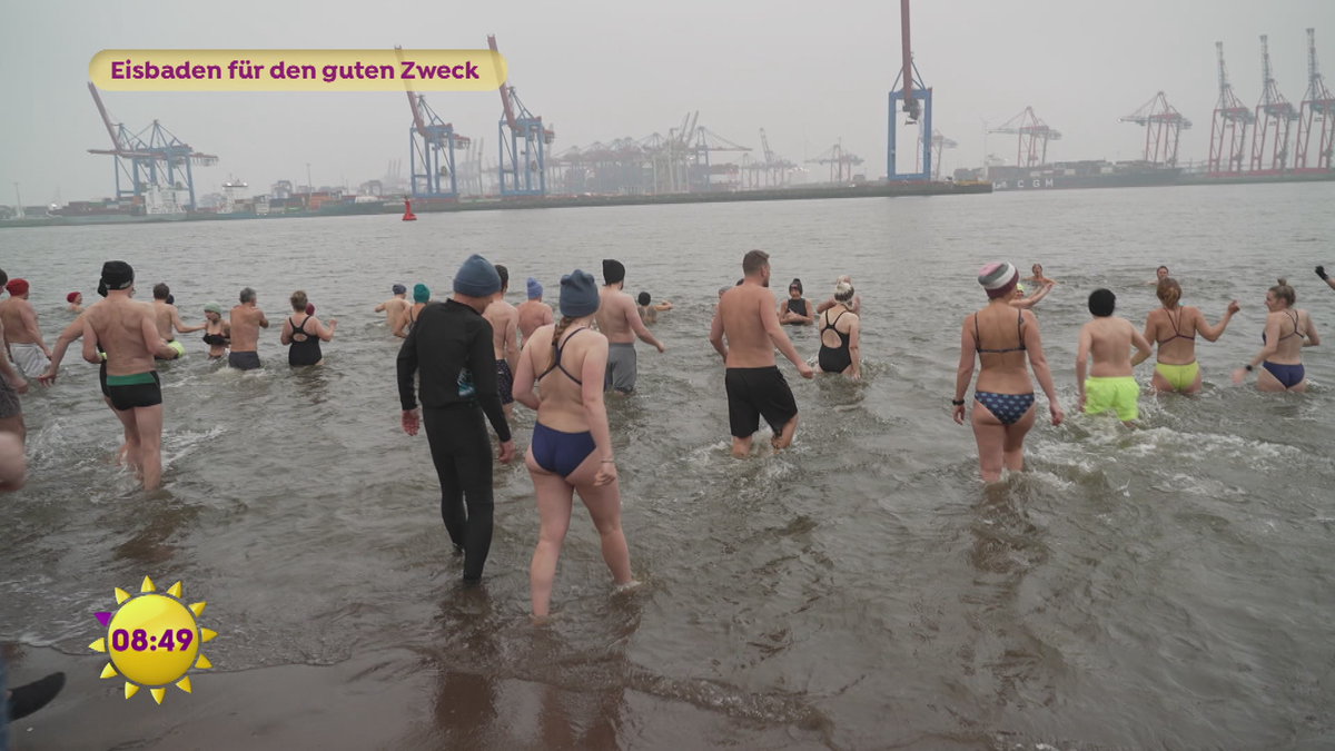 Eisbaden für den guten Zweck