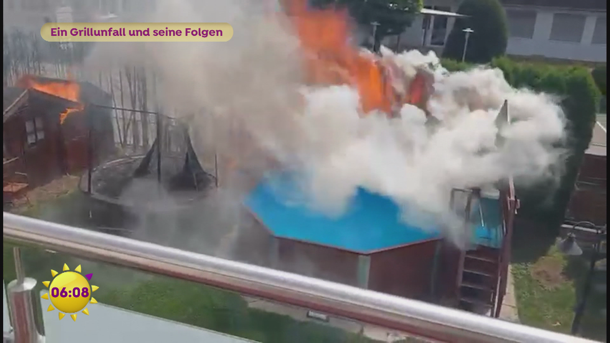 Feuer-Inferno am Grill-Nachmittag