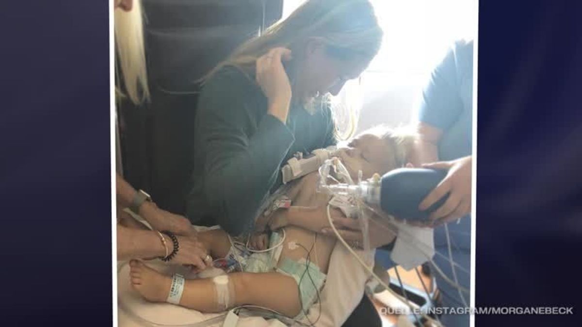 Morgan Miller postet ein Foto von sich und ihrer sterbenden Tochter