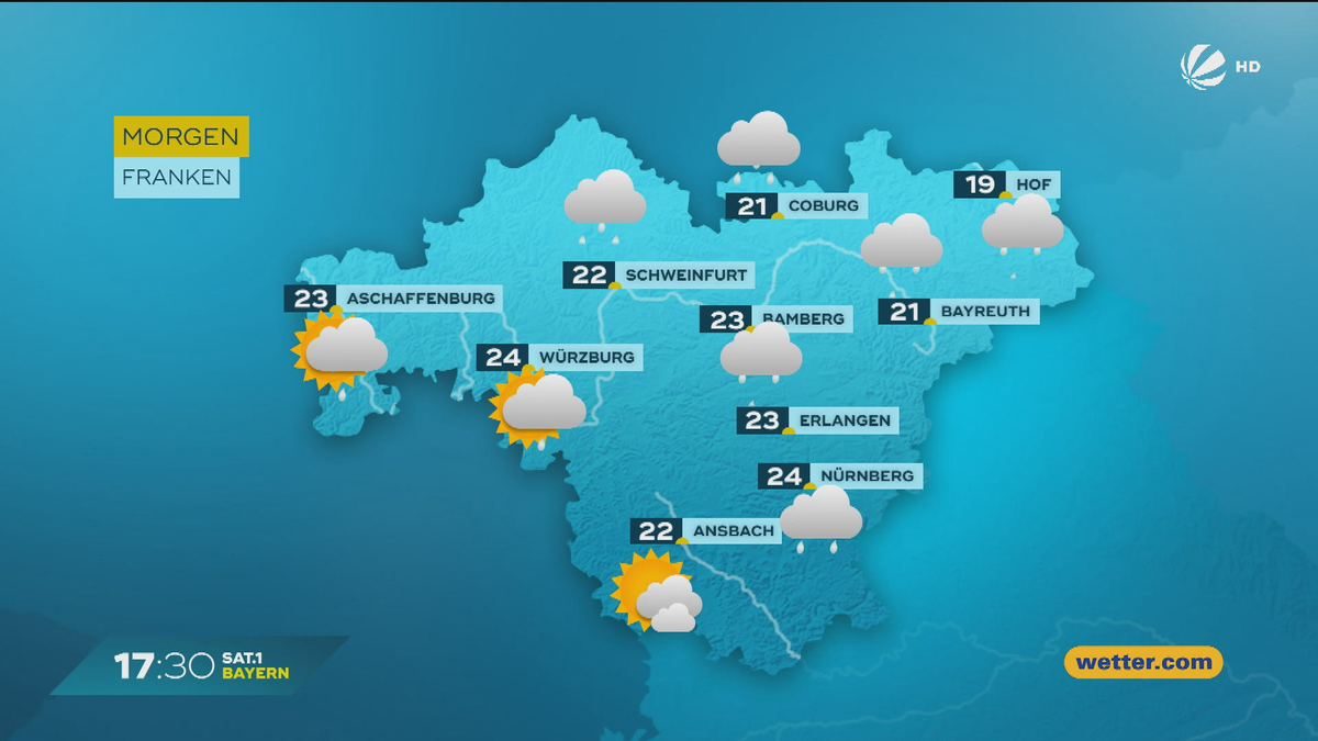 Das Bayern-Wetter vom 11.07.2025: Sonne oder Wolken?