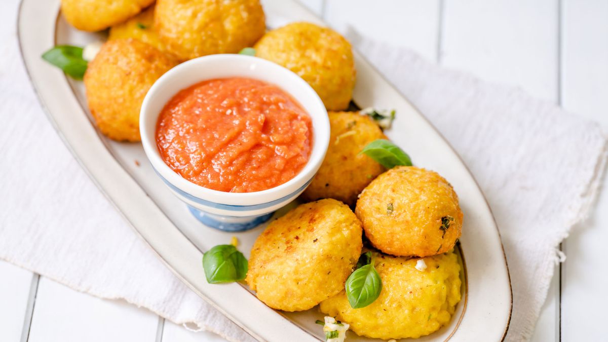 Risottobällchen mit Dip