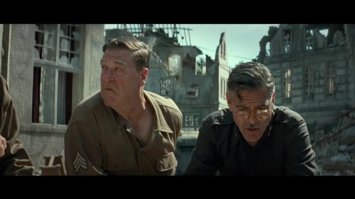 Monuments Men, Filmausschnitt: George Clooney und sein Team