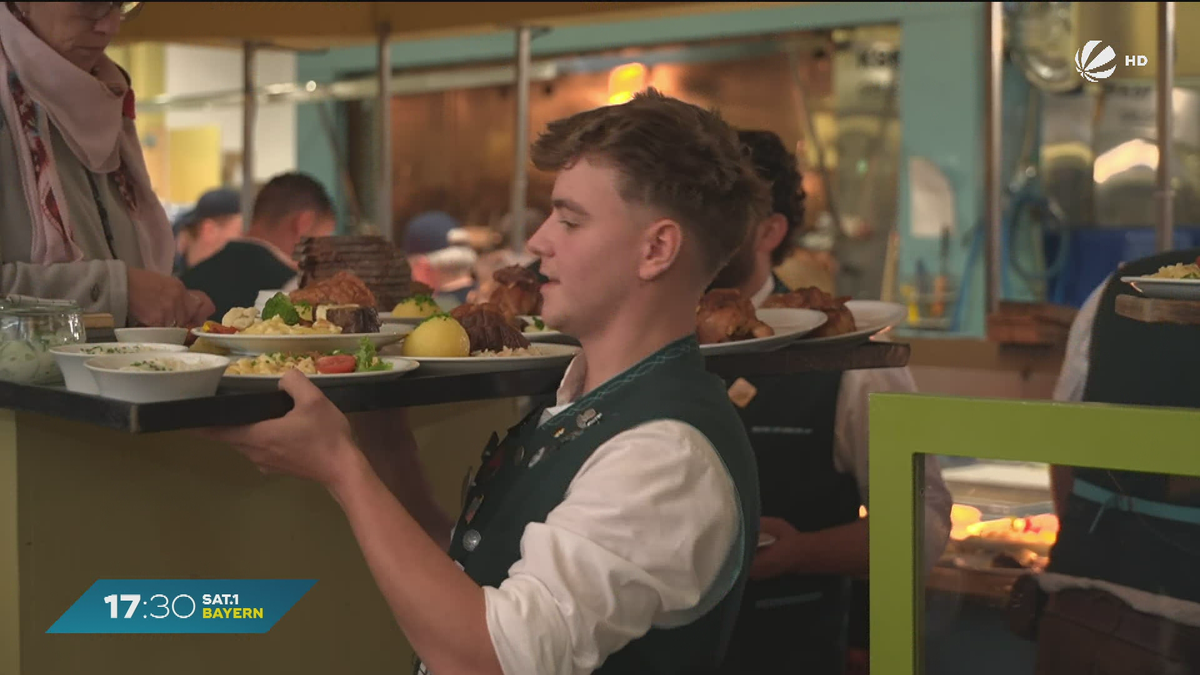 Stärkster Kellner auf dem Oktoberfest? Wiesn-Luke bringt Besucher zum Staunen