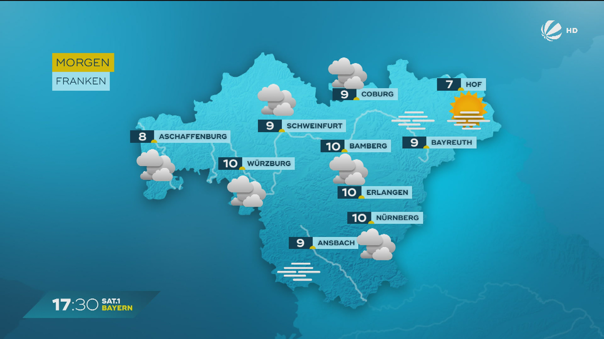 Das Bayern-Wetter vom 06.11.2024: Herbstliche Wetterlage