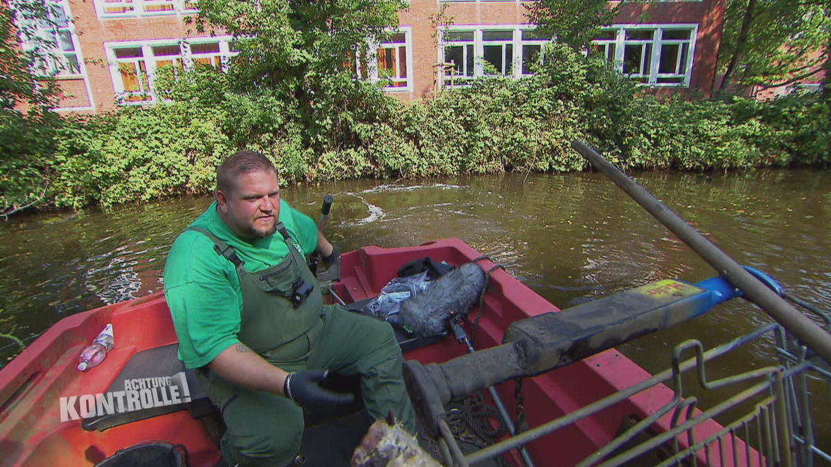 Einkaufswagen geangelt