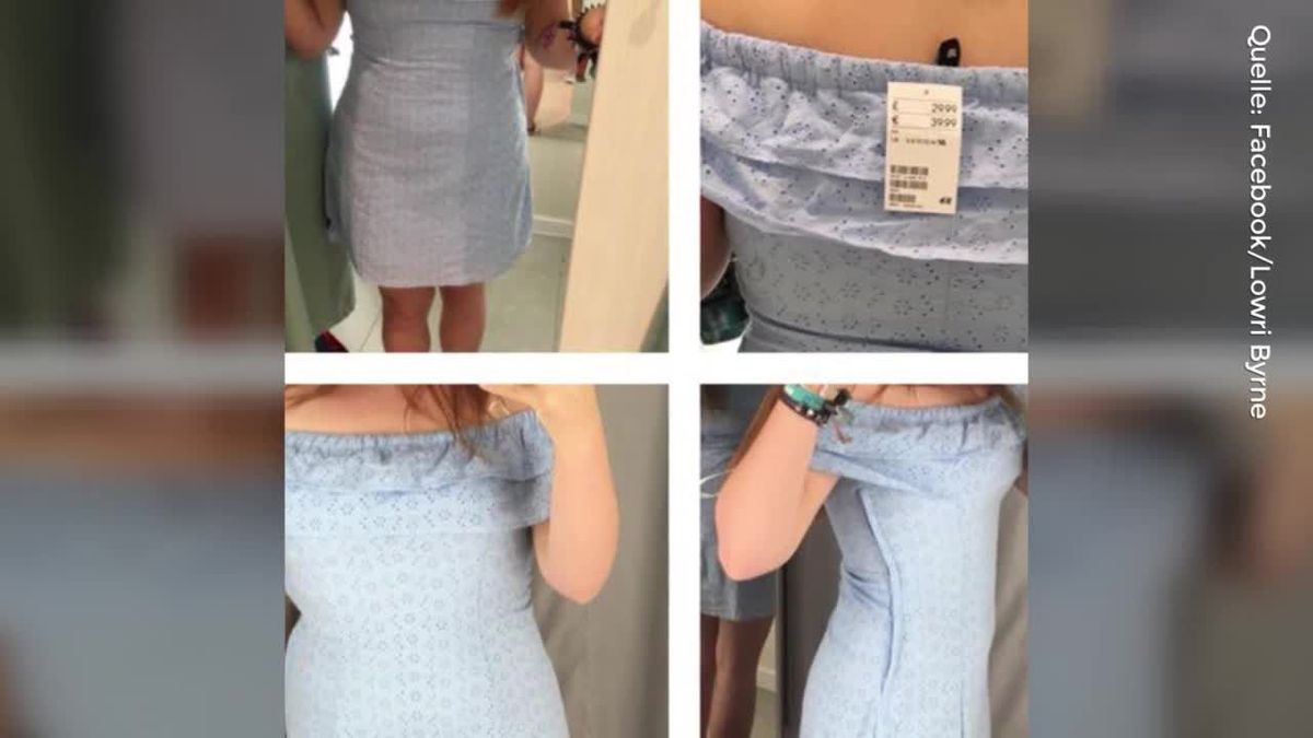 Zwei Nummern größer passt immer noch nicht! Dieses Foto aus der Umkleidekabine sorgt für einen Shitstorm bei H&M