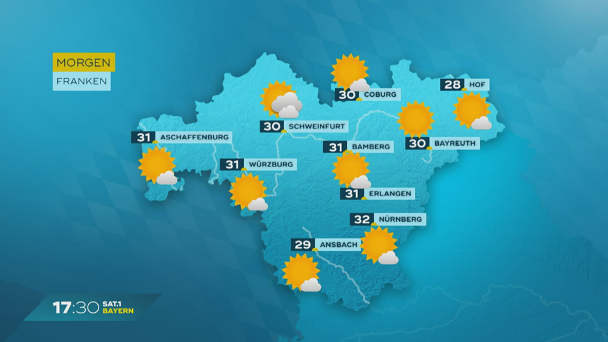 Das Bayern-Wetter vom 18.07.2024: Endlich richtig Sommer?