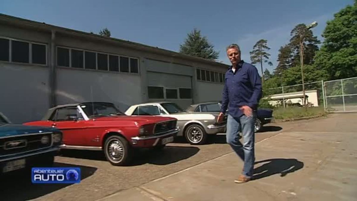 Jan Stecker beim Classic Mustang Shop in Rheinmünster