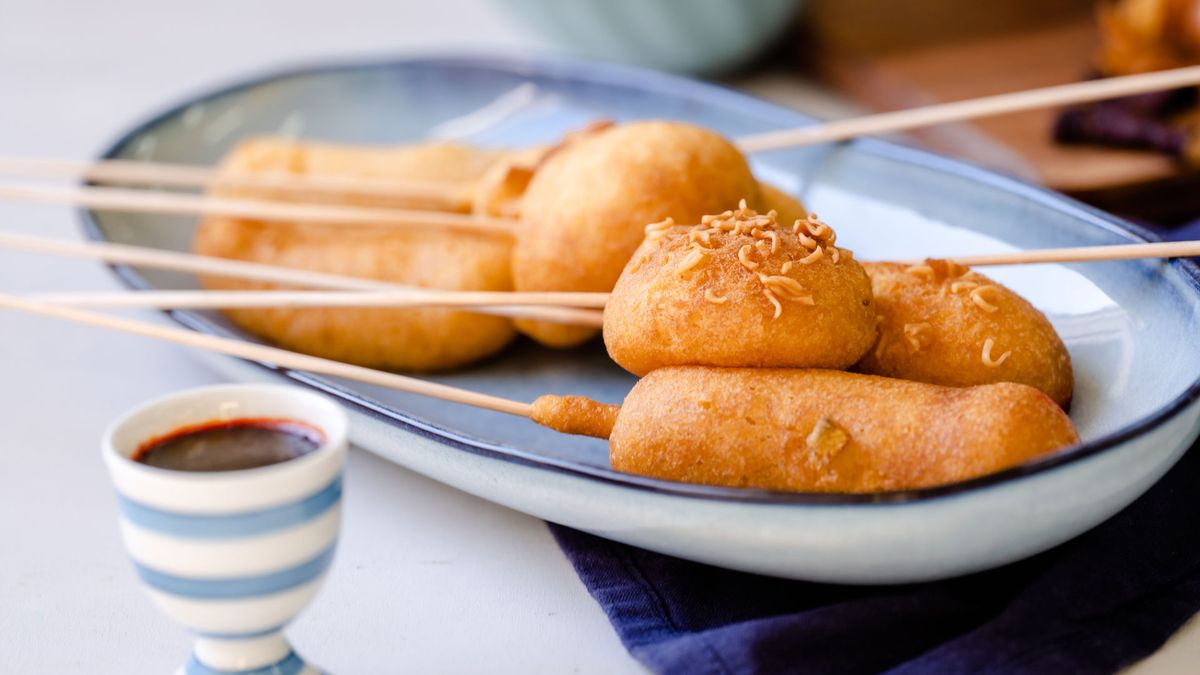 Koreanische Corn Dogs