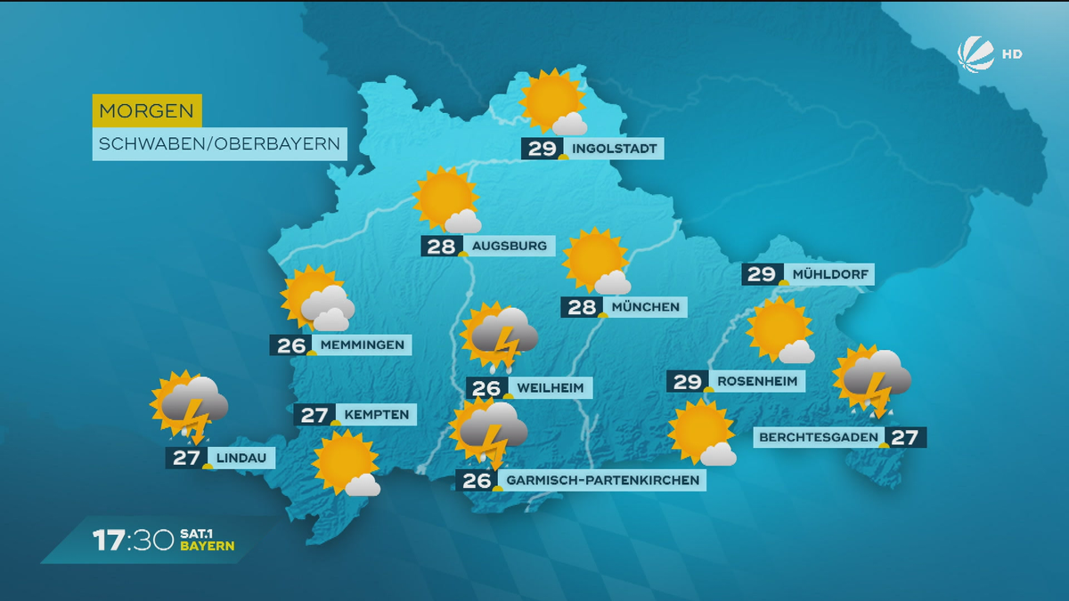 Das Bayern-Wetter vom 02.09.2024: Mix aus Sonne und Wolken