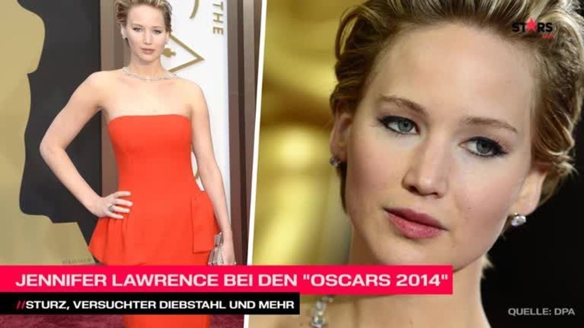 Jennifer Lawrence stolpert bei den Oscars ® 2014