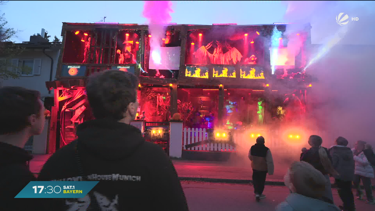 Halloween in München: Familie verwandelt Haus in Horror-Kabinett