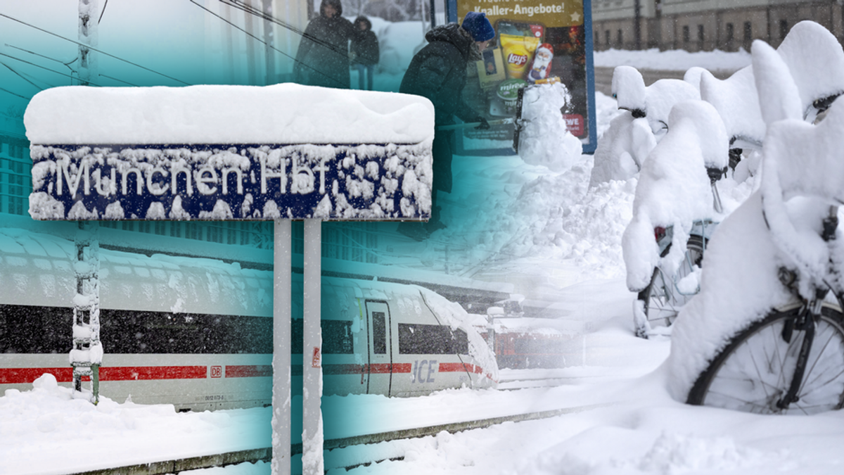 Schneechaos in Bayern: Starker Wintereinbruch legt Verkehr lahm