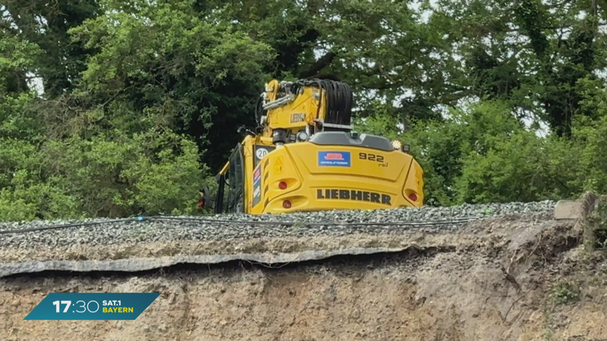 Große Schäden nach Unwetter: Bahnstrecke in Kitzingen bleibt gesperrt