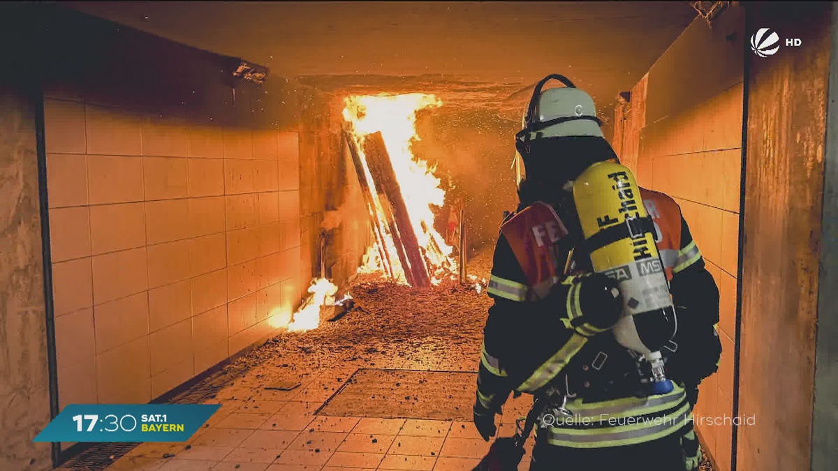 Bahnunterführung in Flammen: Feuer in Hirschaid sorgt für Streckensperrung