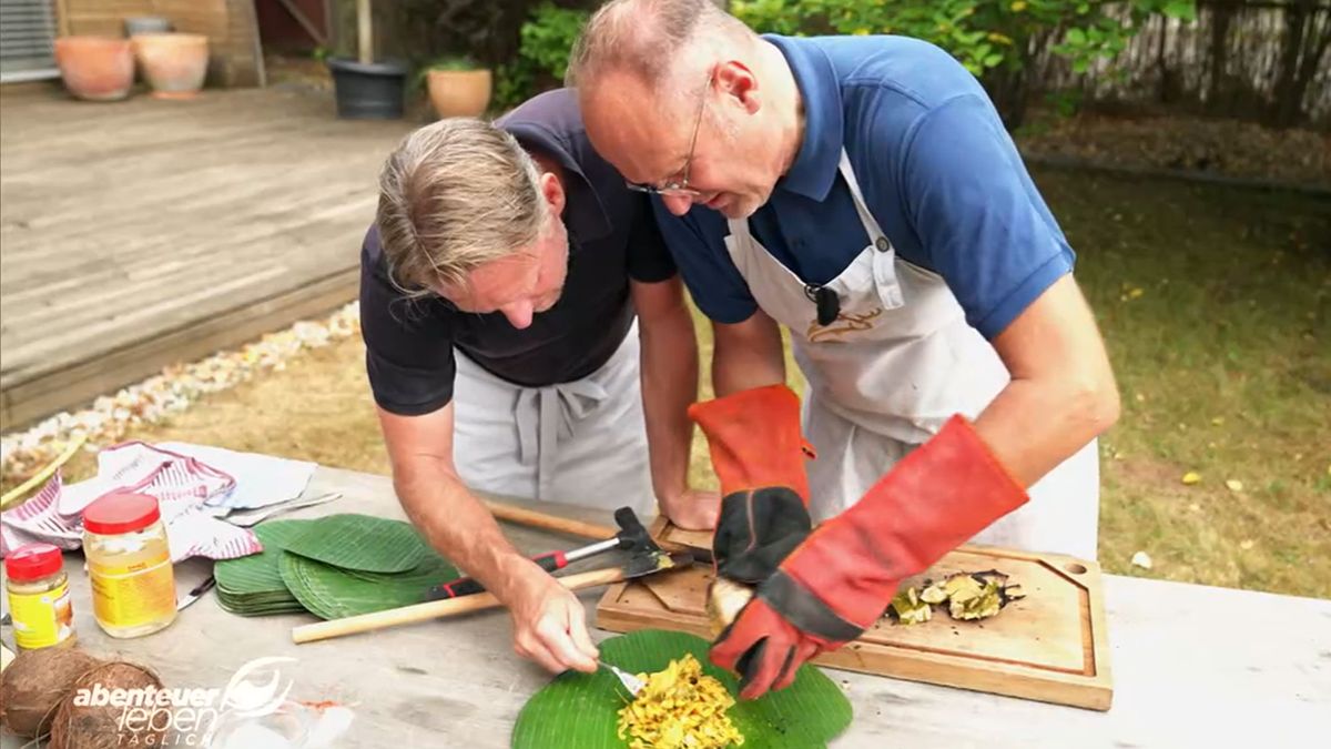 Coconut-Chicken auf offener Flamme 