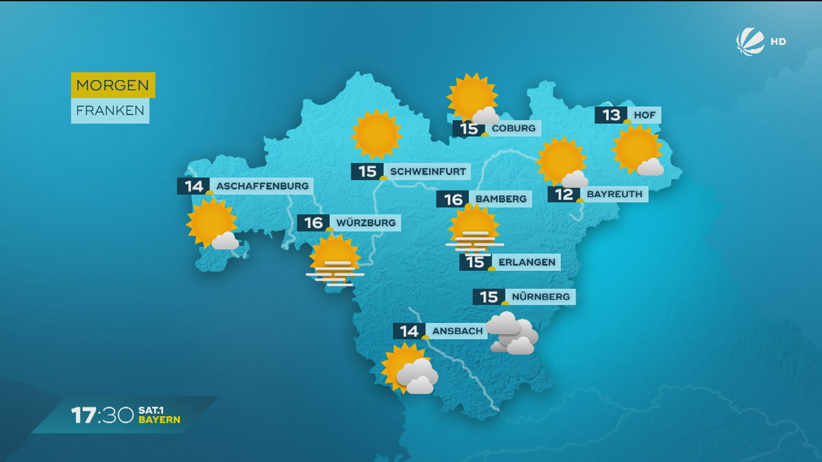 Das Bayern-Wetter vom 22.10.2024: Wolken am Himmel